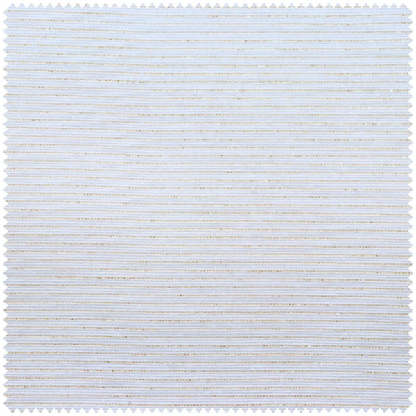 Tejido decorativo FLASH blanco con efecto dorado brillante – Alberto Ferre